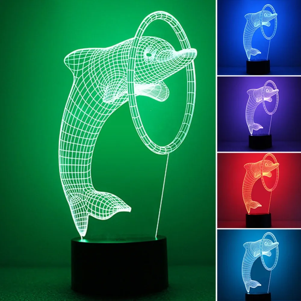 

Star Trek Robot Dolphin USB 3D Led Night Light 7 Colors Atmosphere Nightlight Desk Table Lamp for Kids Children Gift Home Decor
