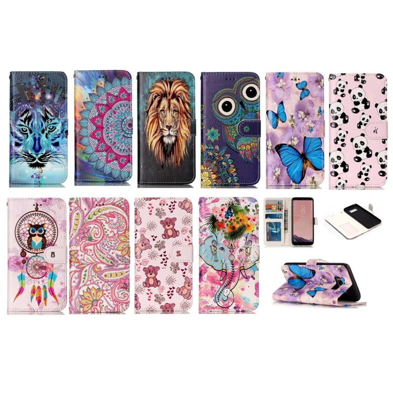

3D Wallet Phone Cases For Samsung Galaxy S8 S8 plus S6 S7 Edge J2 prime J3 A3 A5 2017 Flip Leather Case Cover With Card Holder
