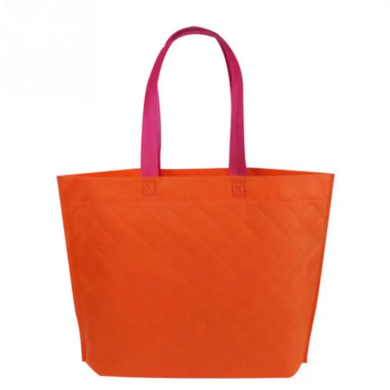 Модная женская сумка для покупок продуктовая Экологичная хозяйственная Сумка многоразовые портативные сумки яркие цвета Водонепроницаемая Прочная Складная Сумка - Цвет: orange