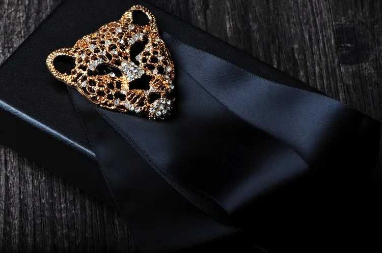 Новинка,, модный мужской галстук жениха для жениха, свадебный корейский галстук с бриллиантами, леопардовый галстук-бабочка ручной работы, распродажа