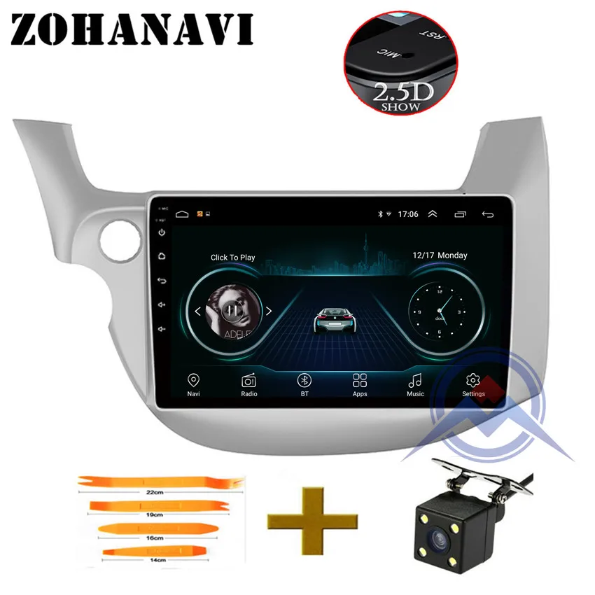 Perfect ZOHANAVI 10.2 inch Android 8.1 Car DVD Multimedia Player GPS Navigator for Honda Fit/Jazz 2008-2013 auto radio build in wifi 0
