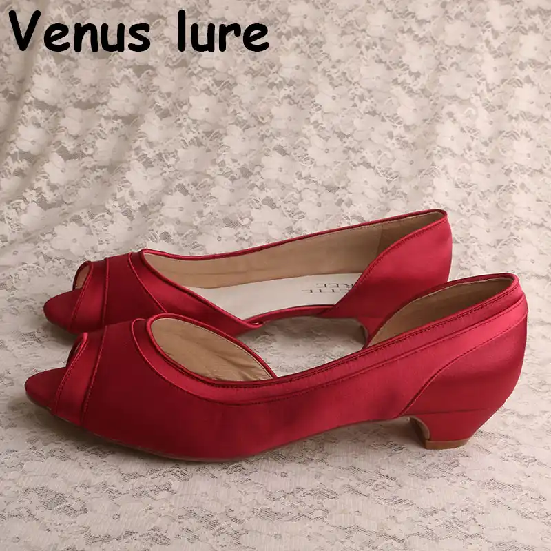 block heel red pumps