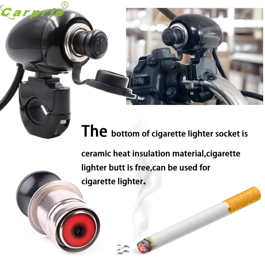 Buy 12V Motorcycle Handlebar Cigarette lighter Mount