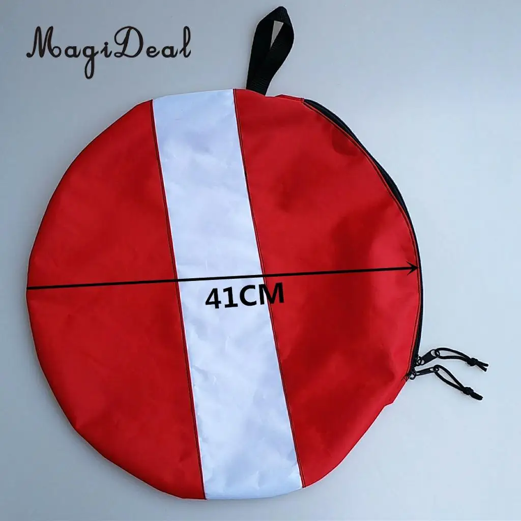 MagiDeal Dive Hose Pack Round Zipper Dive Flag Scuba Diving Snorkeling Hose Mouthpiece Regulator Gear Bag Freediving  