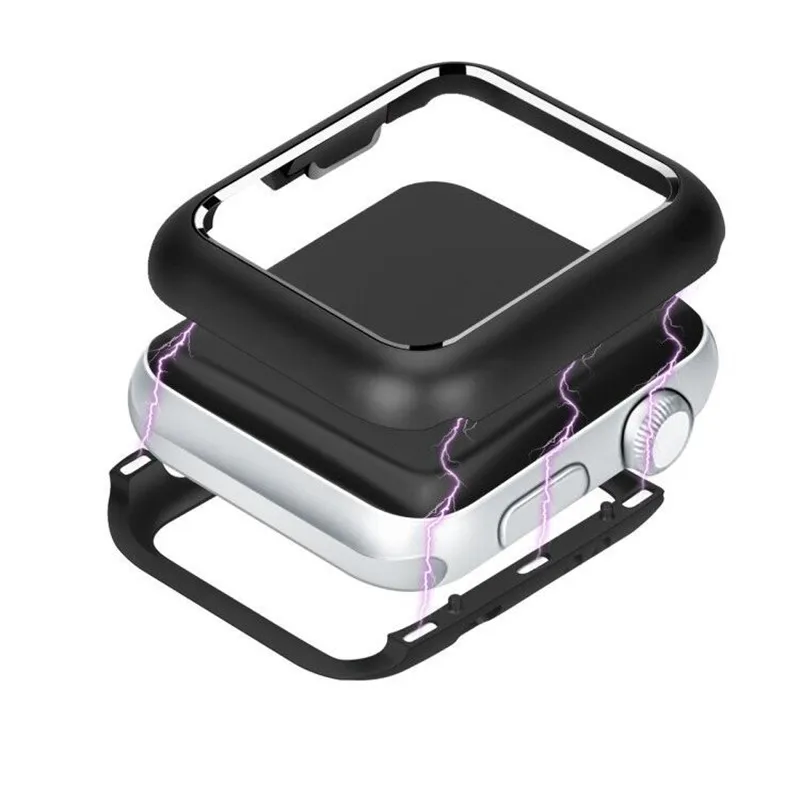 

Luxury Magnetic Adsorption Metal Shell full body bumper Cover For Apple Watch Protective Case Series 3 2 1 iwatch3 Coque 38 42mm