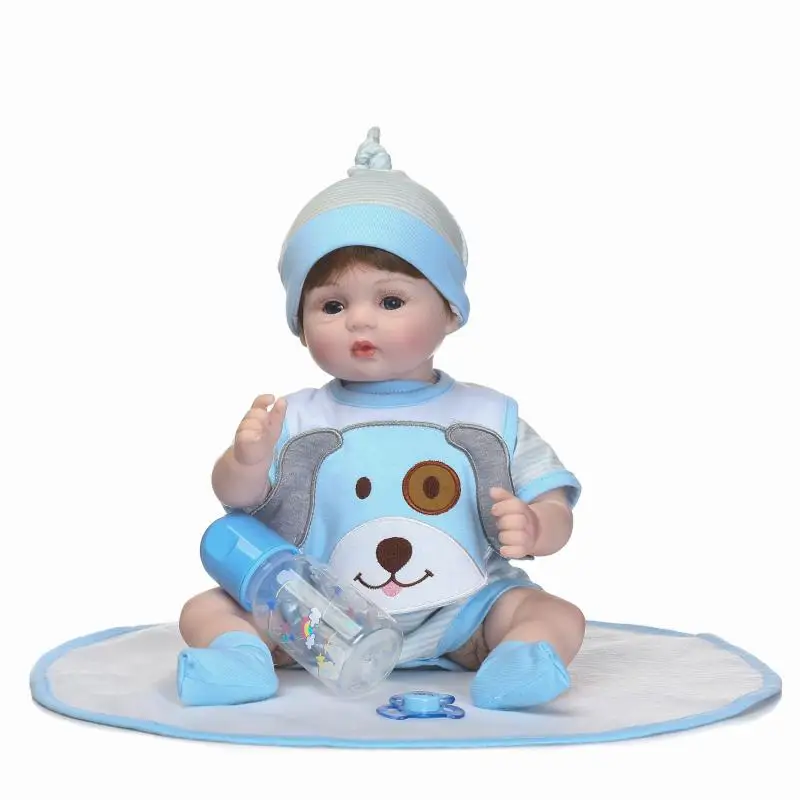 

NPKCOLLECTION 16" Silicone Reborn Baby Lifelike Newborn Dolls Soft Touch with Cloth Body Lovely Birthday Gift for Girl Birthday
