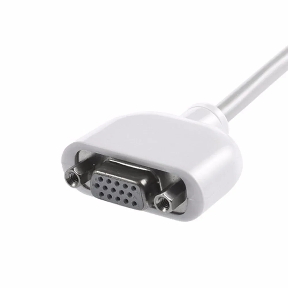 Новейший мини-dvi к VGA адаптер мини-dvi Мужской к VGA Женский монитор видео адаптер кабель для Apple MacBook Белый