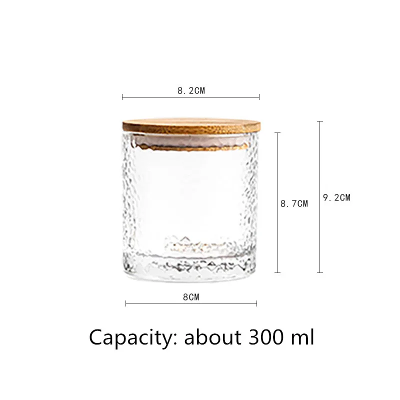 Домашние кухонные стеклянные герметичные банки с бамбуковым и деревянным покрытием чайные банки для хранения закусок маленькие банки для хранения кофе контейнер для хранения фасоли резервуар - Цвет: M