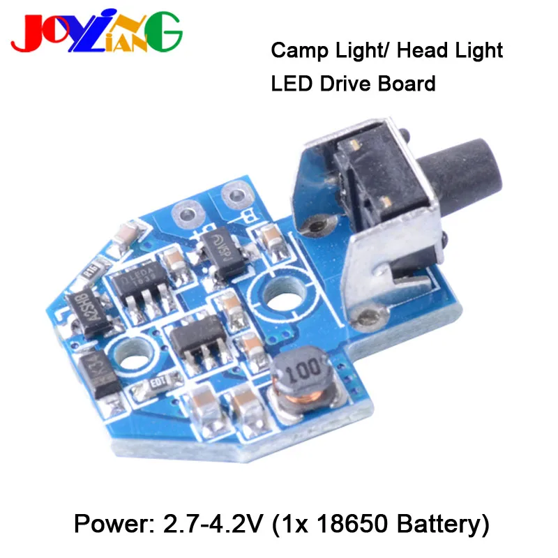

JYL-3922 Strong Light Flashlight Drive Board Fishing Head Lamp Motorcycle Camp Lamp Power Switch with Circuit Board 3.7V