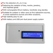 Счетчик Гейгера детектор атомного излучения Профессиональный бета гамма X-ray Y-ray B-ray трубка дозиметр мрамор радиоактивный монитор