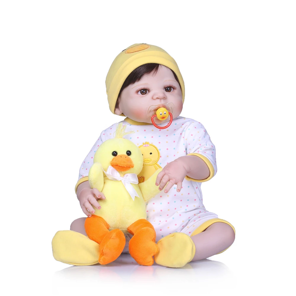 Силиконовая кукла Reborn для новорожденных 55 см Реалистичная милый подарок на день