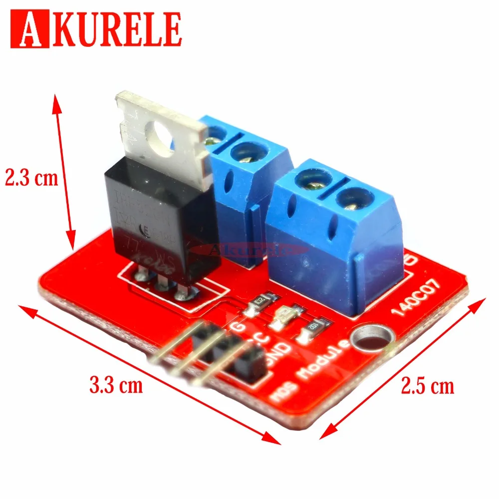 50 шт. верхняя кнопка Mosfet IRF520 модуль драйвера для Arduino MCU ARM Raspberry Pi мощность MOS PWM