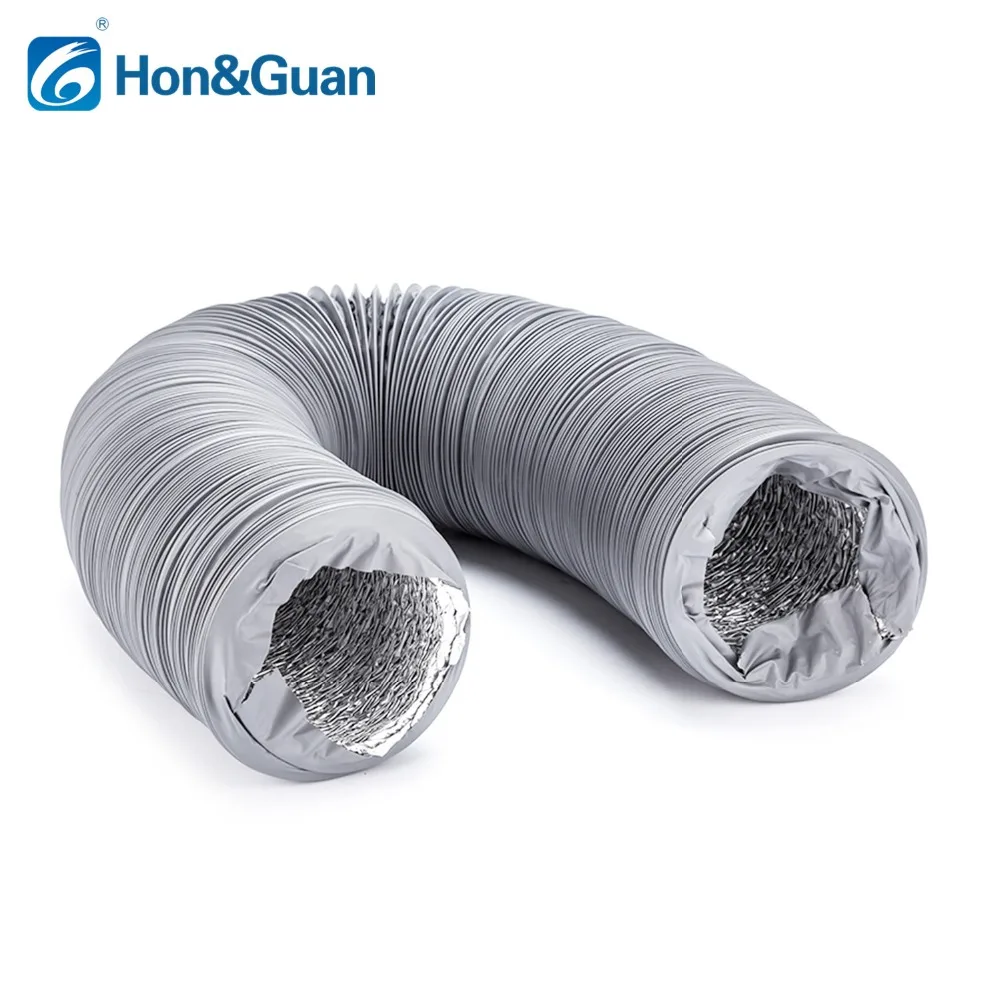 10m 4-8inch Flexible Aluminium Inline Duct Fan Home Ventilation Ducting Hose Tube PVC Round Pipe for Extractor Fan Air Condition