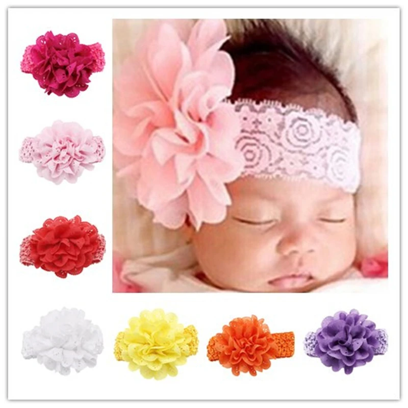 

Hairbands Floral For Girls Kids Headband Baby Girls Flower Headband Lace Bow Hairband Flower Headbands Baby Hair Accessories