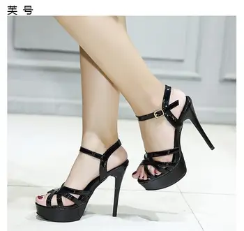 

New Summer Roma Women's Sandals Shoes abarca Sandale Sexy Thin Heel High Heels 12CM Sexy Open Toe Sandals Women Platform Shoes