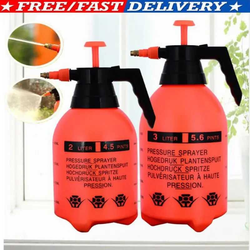 3L Portable Pressure Water Sprayer Pump Handheld Chemical Bottle Garden Tool US 