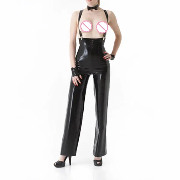 High waisted Wide Leg trousers with braces