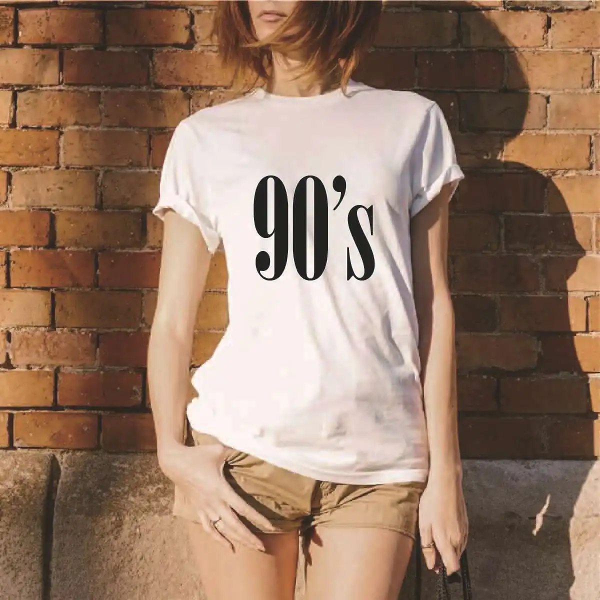 

00'S 70's 80's 90's Letter Print T Shirt Women Short Sleeve O Neck Loose White Tshirt 2019 Summer Women Tee Shirt Tops