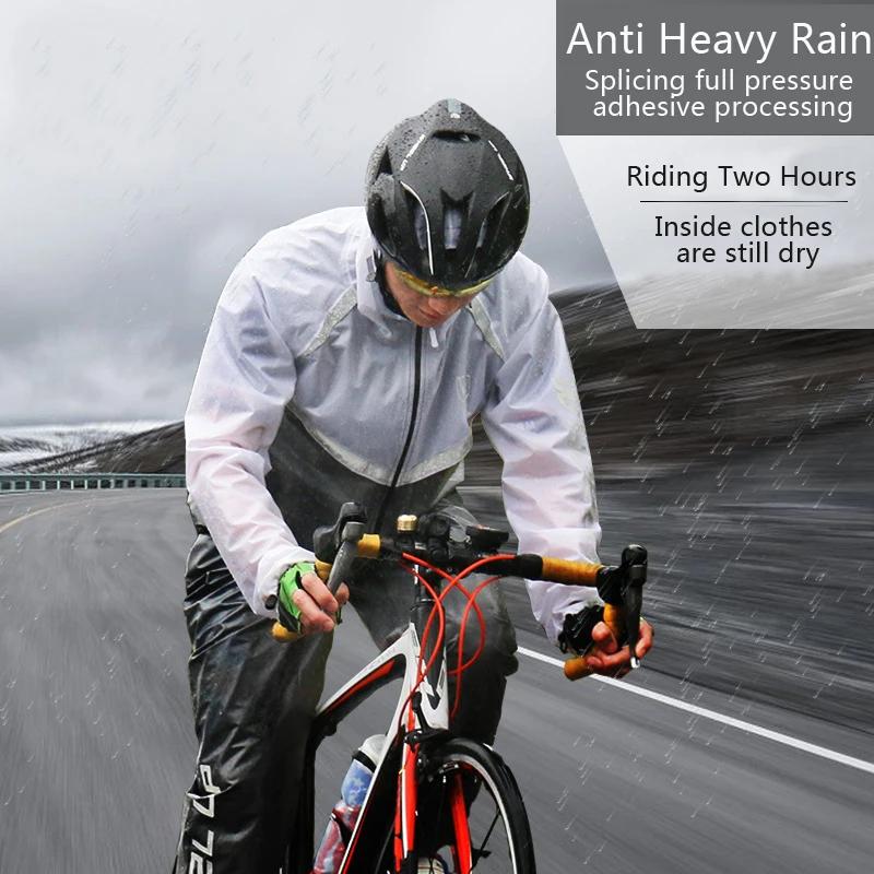 

MILOTO Waterproof Cycling Jacket Men Women MTB Road Bike Clothing Outdoor Sports Jersey Rain coat Jacket Poncho for Cycling XXXL