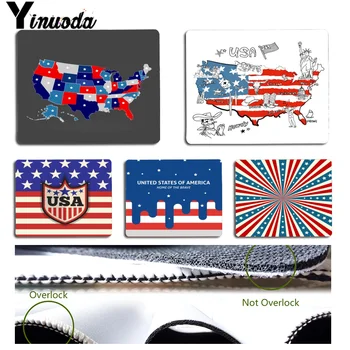 

Yinuoda My Favorite American Flag Independence Day Time Zone Map Office Mice Gamer Soft Mouse Pad Size for 18cmx22cm Mousemats