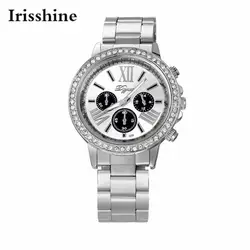 Irisshine Для мужчин Часы Высокое качество абсолютно роскошный подарок Для мужчин Классические аналоговые кварцевые Нержавеющая сталь