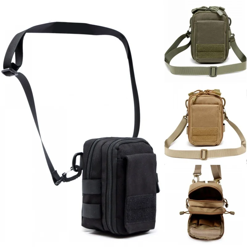 

CQC Outdoor Military Army Tactical Molle Utility Waist Pouch EDC Tool Phone Pack Hunting Bag With Shoulder Strap For Men
