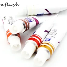 12 цветов 12 мл тюбик акриловой краски набор цветной лак для ногтей стекло художественная краска для ткани инструменты для рисования DIY AOA028