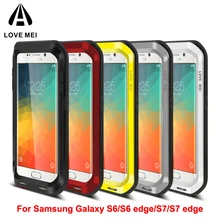 2017 Love Mei Life Waterproof Anti-knock Aluminum Phone Cases Bag For Samsung Galaxy S6/S6 edge/S7/S7 edge Full Body Cover Shell msdtoys s6 lower body cover black