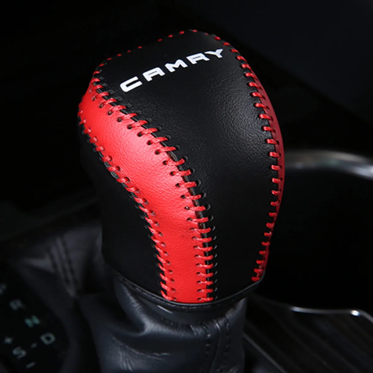 

Car Interior Accessories Genuine Leather Gear Shift Knob Cover for Toyota Camry 2018 2019 XV70