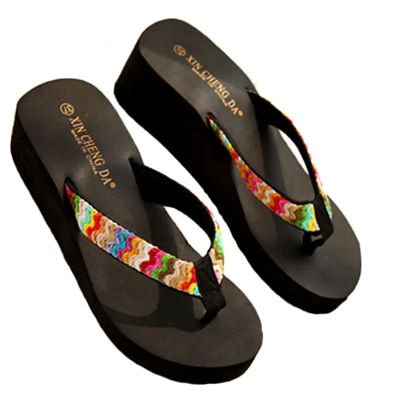 beach platform flip flops