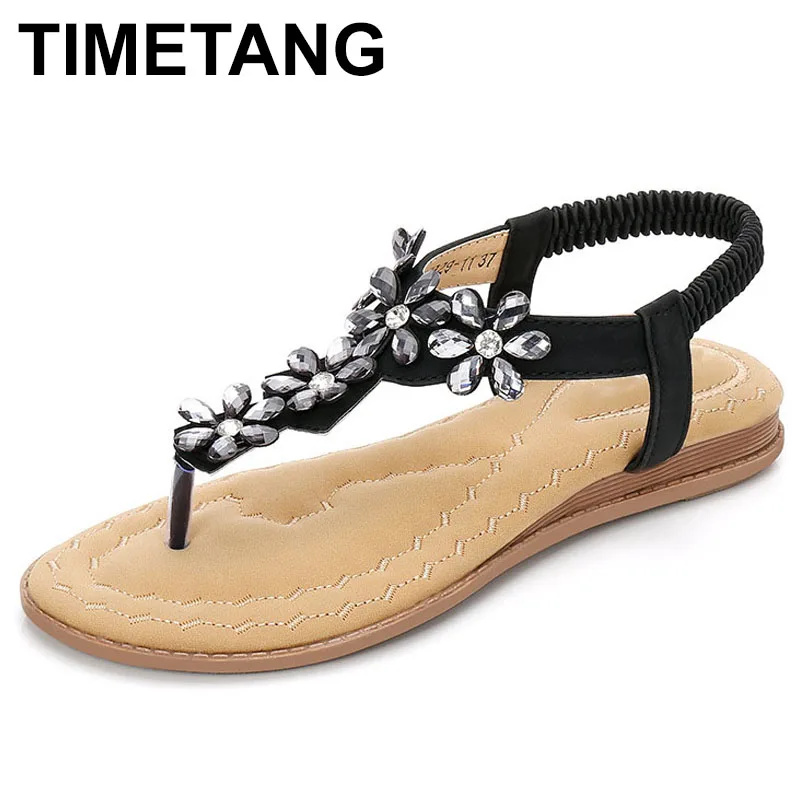 TIMETANGSummer сандалии женские BohoBling пляжные Женские Вьетнамки Женская обувь Цвет
