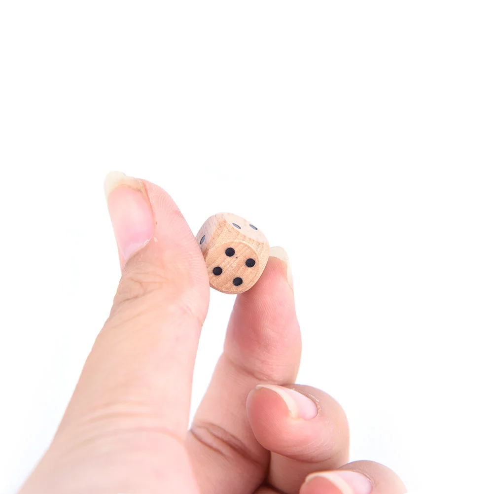 10 шт 12 мм деревянные кости точка кубики с закругленной вершиной для детских игрушек игры 6 кубиков