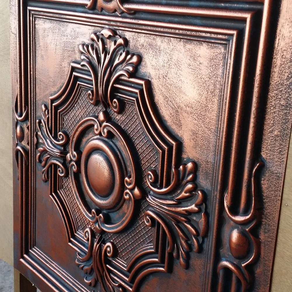 Rustic Copper Ceiling Tiles Faux Cafe Pub Restaurant Well