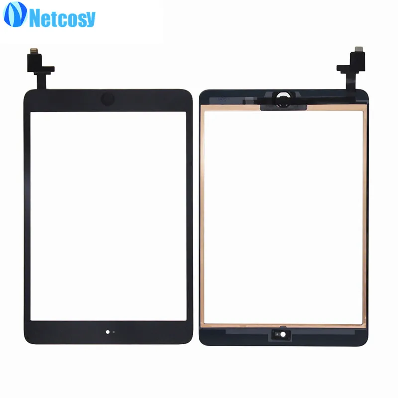 For Ipad Mini 1 2 Touch Glass Screen Digitizer Home Button Assembly With IC Conector Replecement