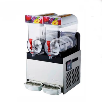 

Commercial 2 Tank Smoothie Maker Frozen Drink Slush Slushy Making Machine 220V / 110V 2*15L High Quality
