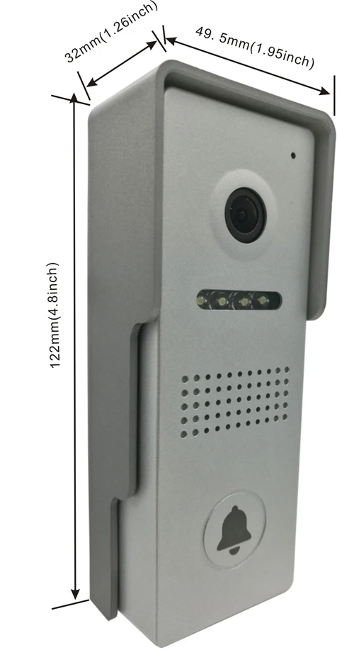 size information of outdoor camera 7 Inch Color LCD Video Door Phone Intercom System Door Release Unlock Color Doorbell Camera 600TVL  