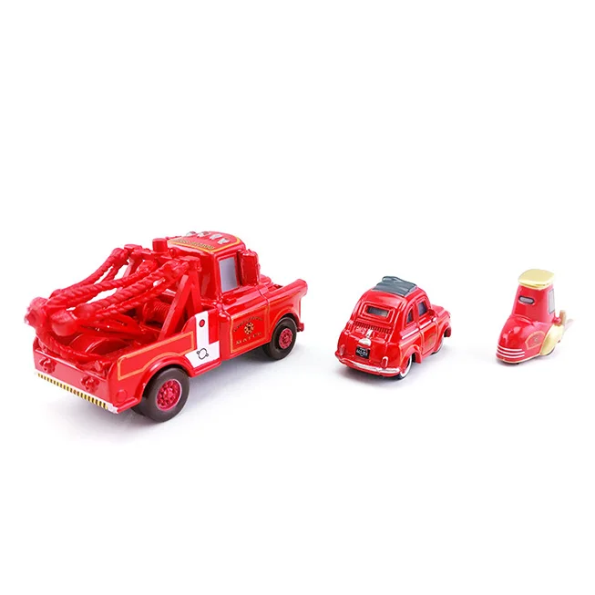 Disney Pixar Cars 2 Red Mater& Luigi& Guido пожарная машина спасательный отряд металлический литой под давлением игрушечный автомобиль 1:55 абсолютно и