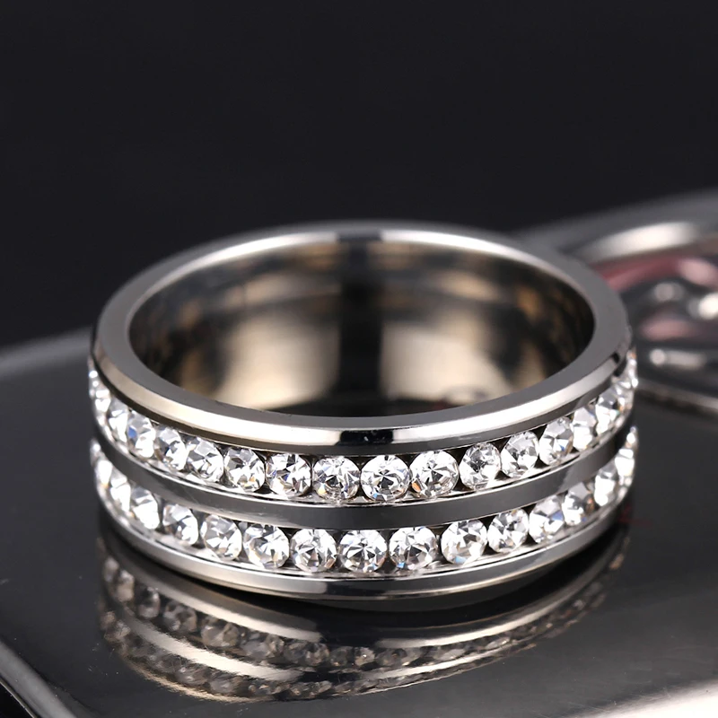 8 мм никогда не выцветает кольцо из нержавеющей стали 316L титана стали обручальное кольцо