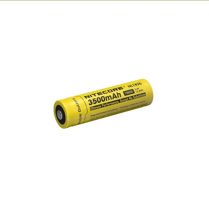 1 шт. Nitecore NL1835 18650 3500 мАч(новая версия NL1834) 3,7 в Вт перезаряжаемый литий-ионный аккумулятор высокого качества с защитой