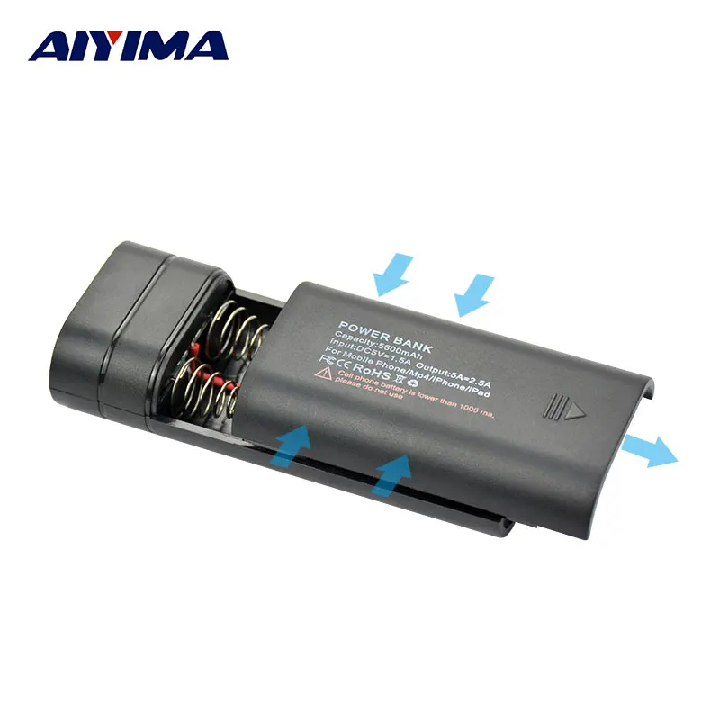 

18650 Battery Holder Charger Box Lithium Battery Box Removable Slide Type Welding Free DIY Mobile Charger Box Bateria 18650 Case