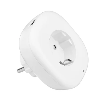

LEORY Wifi Smart Socket EU Power Plug Mobile APP Voice Remote Control Timing With USB Port Works with Amazon Alexa Google Home