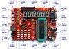 Placa de desarrollo de microcontrolador PIC HJ-5G Tarjeta de aprendizaje MCU 16 f877a ► Foto 2/3