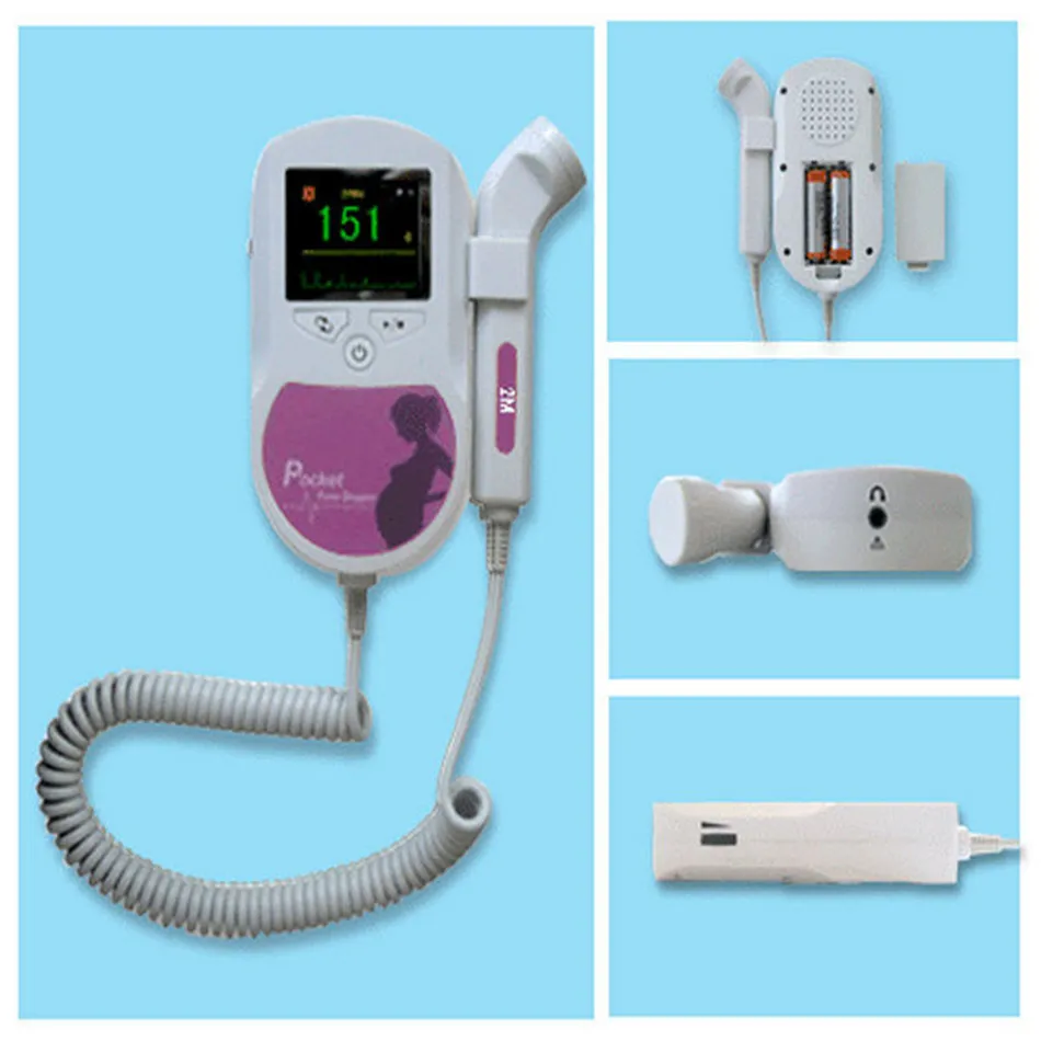 

CE&FDA Approved 3MHZ/2MHz Probe Pocket Fetal Doppler LCD Screen for Pregnancy Home/Hospital SO-C1