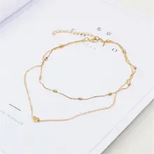 

M MISM Trendy Multi Layer Little Heart Necklace Women Girls Sweet Jewelry Accessories Female Chain Choker Necklaces double 11