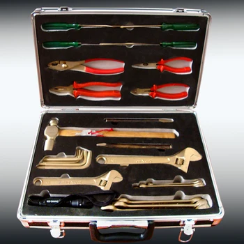 Best 25pcs Non Sparking Combination Tool Set For Gas Station, Explosion Proof, Aluminium Bronze And Beryllium Bronze Hand Tool Box