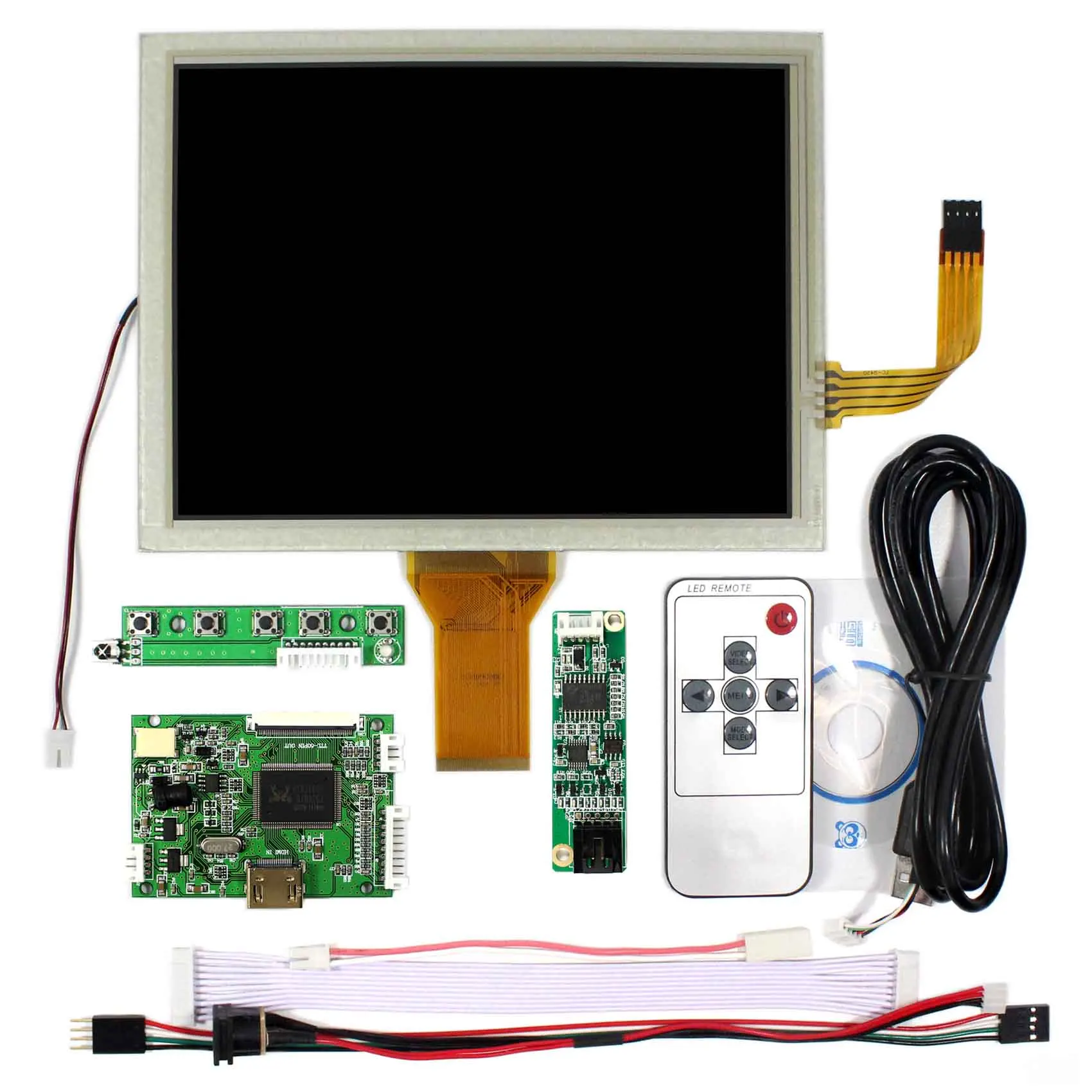 HDMI input LCD controller board+8inch 800x600 EJ080NA-05A AT080TN52 Touch LCD Screen