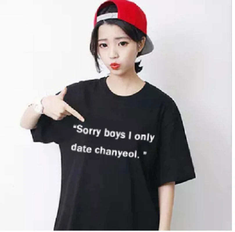 Mainlead KPOP EXO футболка для мальчиков сехун Kris Chanyeol Baekhyun хлопок унисекс мужчин и