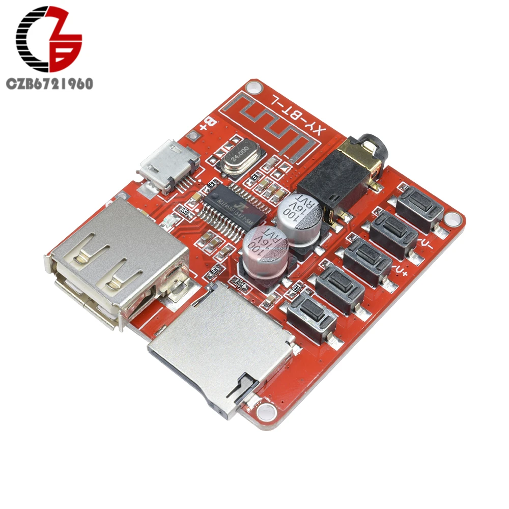 

3.7-5V Wireless Bluetooth 4.1 MP3 Audio Decoder Board Micro USB TF SD Card Module Stereo Output