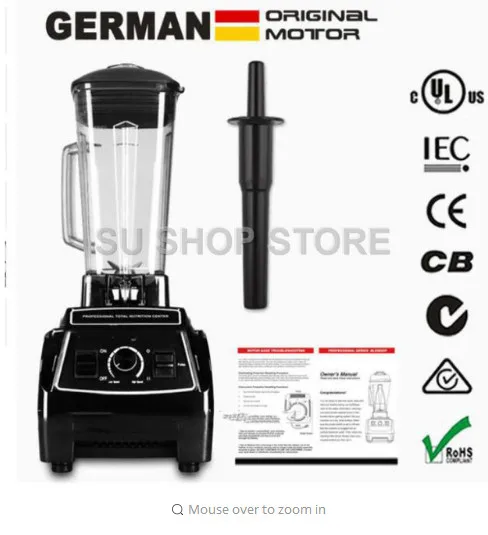 Niemiecki oryginalny silnik 3HP BPA bezpłatne koktajle handlowe moc mikser do żywności sokowirówka elektryczny robot kuchenny profesjonalny blender Niemiecki oryginalny silnik 3HP BPA bezpłatne koktajle handlowe moc mikser do żywności sokowirówka elektryczny robot kuchenny profesjonalny blender