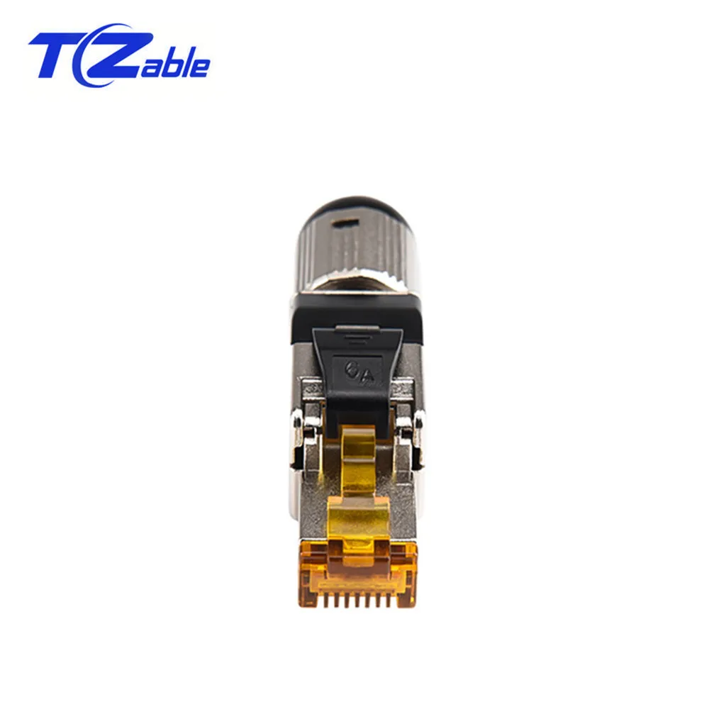 Соединитель RJ45 Cat6A обжимной тип экранированный сетевой адаптер 10 Гбит/с 500 МГц STP